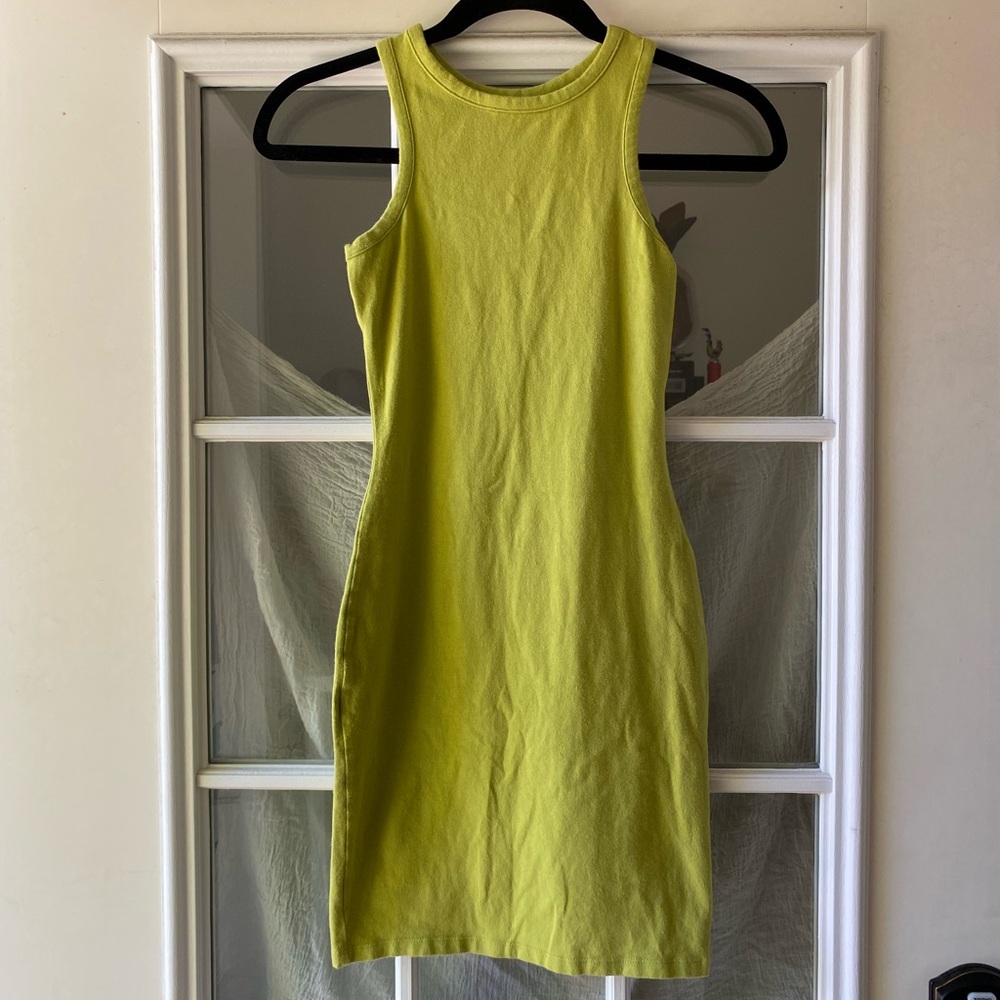 Light green bodycon mini dress